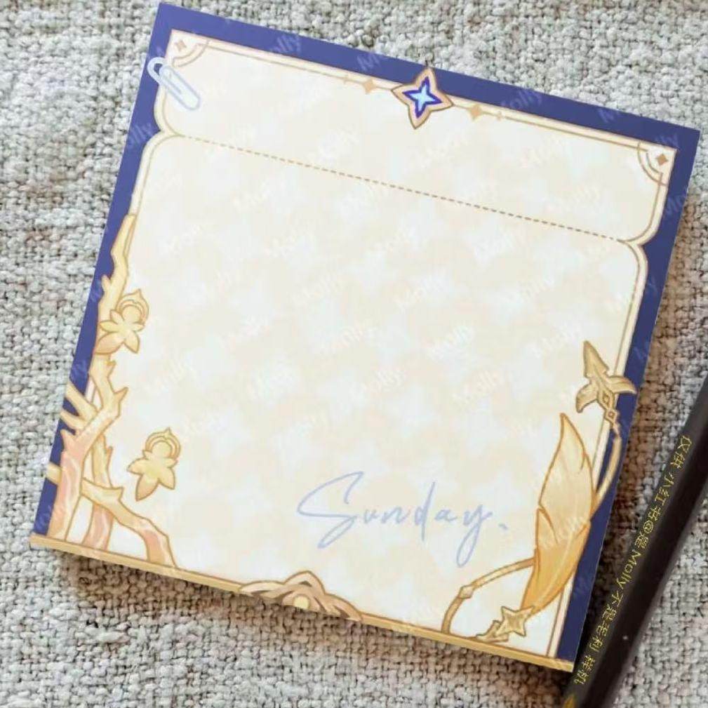 新款星期日便签本自制游戏周边ins风可爱便签本高颜值手写便利贴