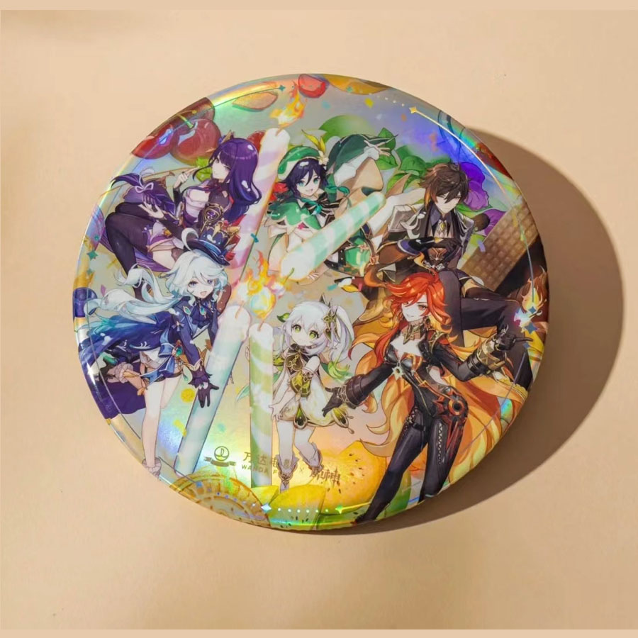 新款原神周边温迪钟离纳西妲玛薇卡雷电芙宁娜合照吧唧徽章