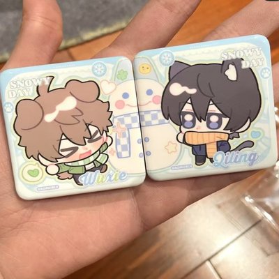 新品同人自制盗墓笔记周边高颜值瓶邪张起灵吴邪方形q版吧唧徽章