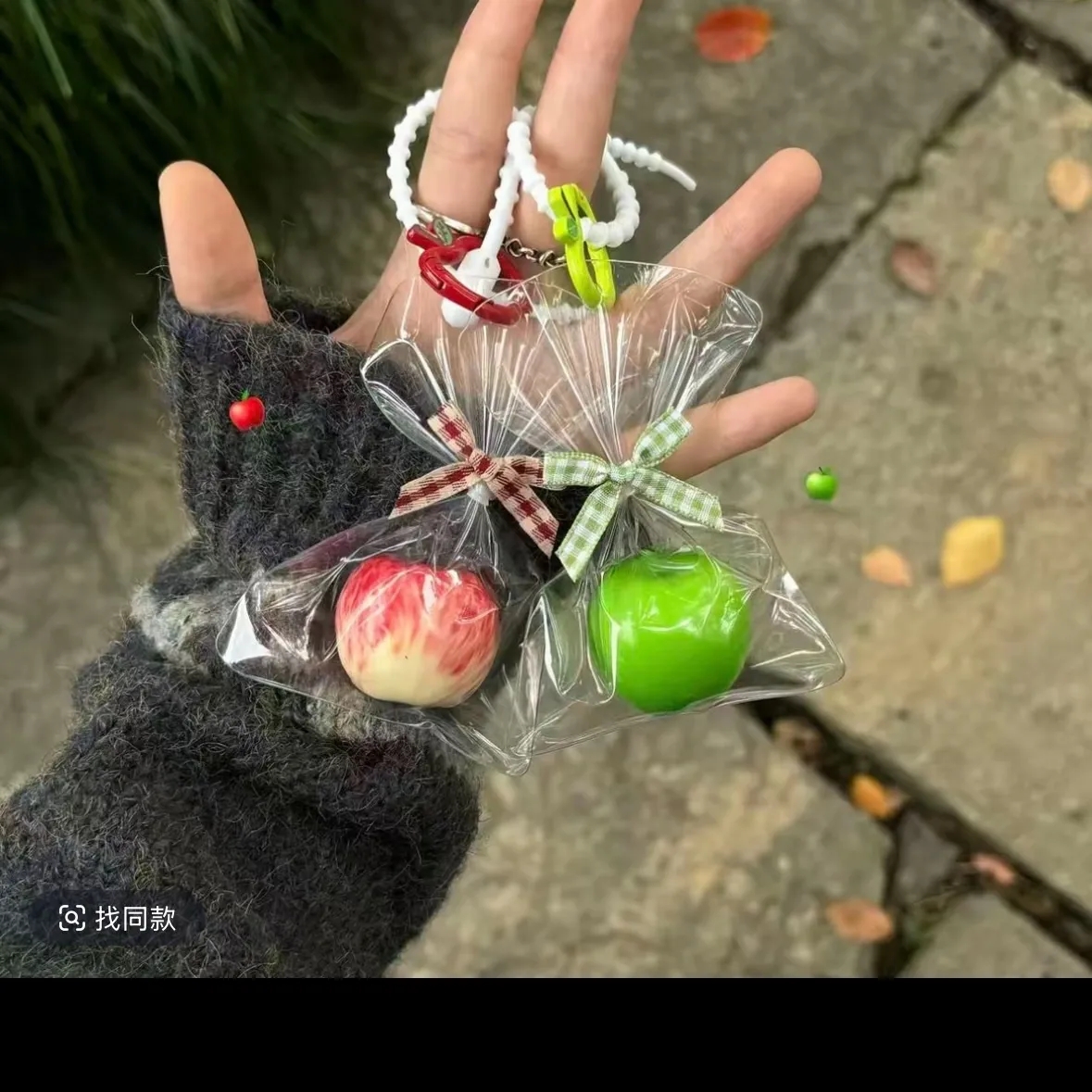 一颗苹果 一袋苹果 苹果扣挂件钥匙扣礼物情侣包包挂件平安果挂件