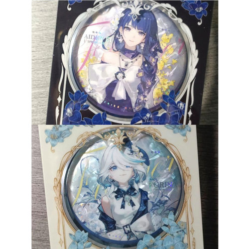 新款周边雷神雷电水神芙宁娜高颜值马口铁58MM吧唧徽章