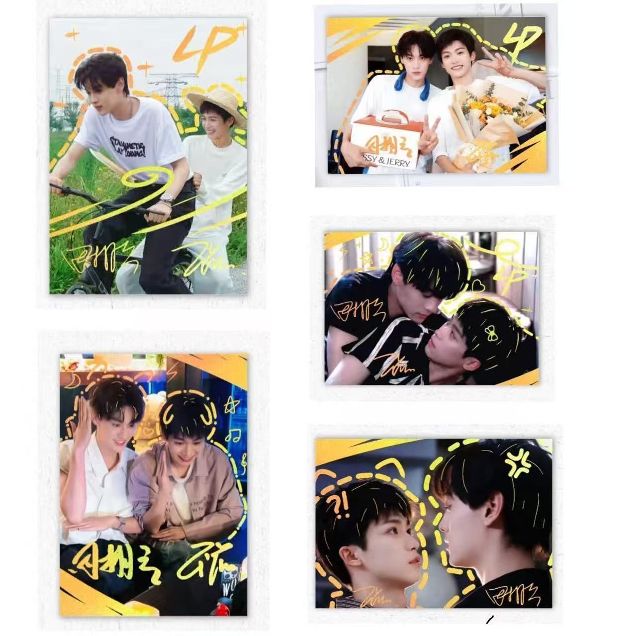 新款田栩宁梓渝周边涂鸦小卡高颜值收藏创意应援物料送朋友礼物