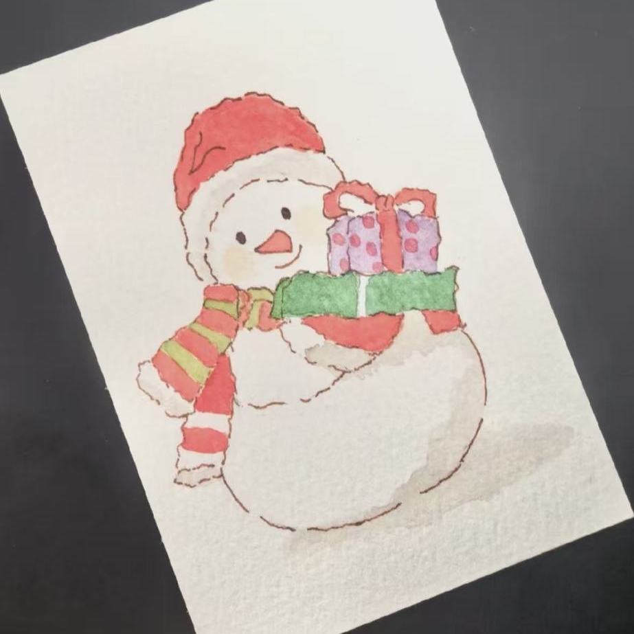 圣诞节手工DIY贺卡自制节日小卡片创意礼物祝福卡片手写留言纸板