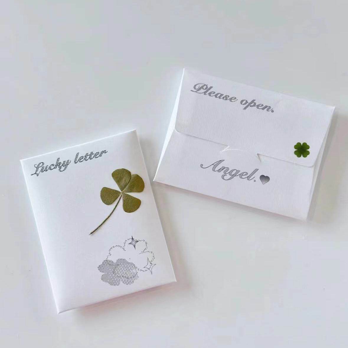 小红书四叶草信封信纸高颜值信筏函套餐创意祝福纪念礼物手写留言
