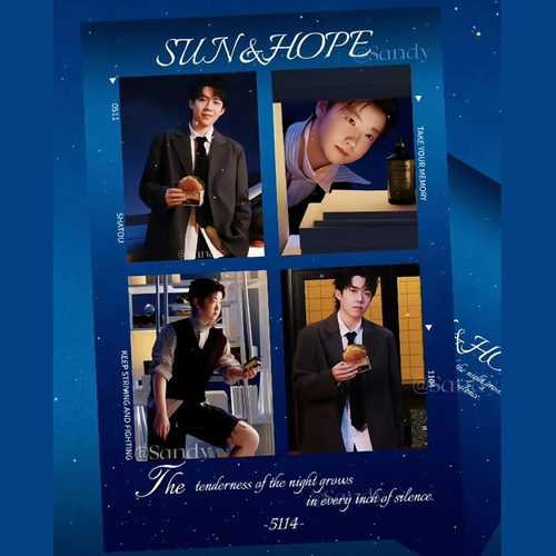 新款莎头5114周边自制莎头高颜值四宫格物料送朋友礼物精美明信片