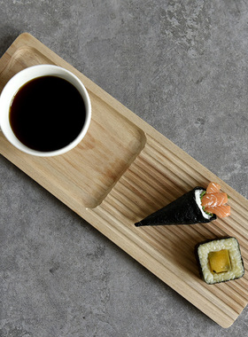 跨境批发家居摆件实木质收纳托盘香熏酒店咖啡店美食摆拍照道具