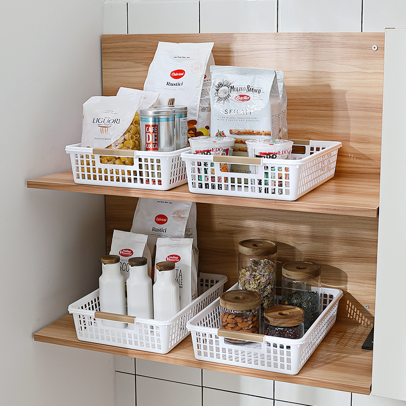 日本KM.2082.浅款A4收纳篮 纸张文档文件整理分类筐 透明色