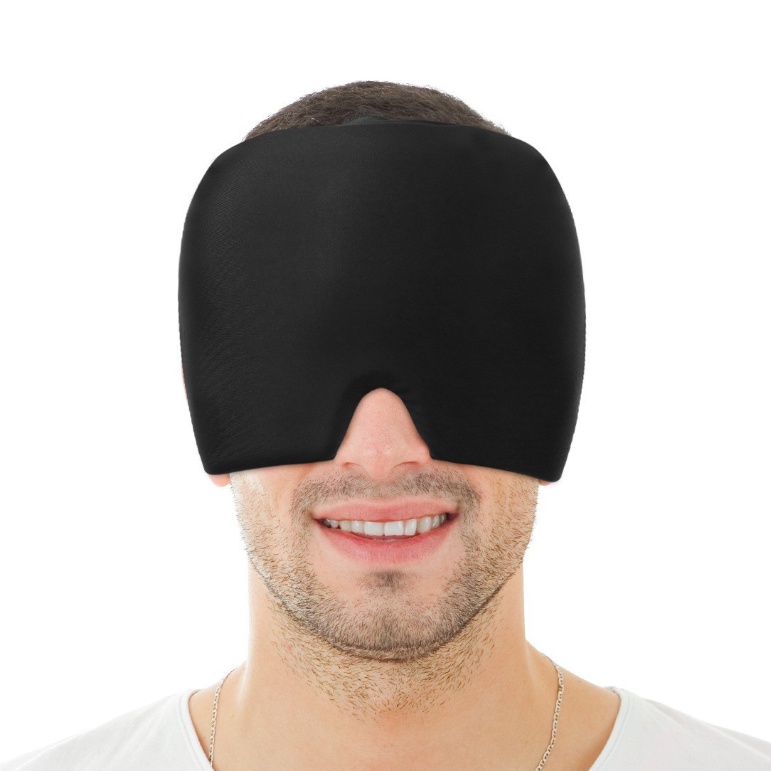 凝胶冰敷面罩冷敷理疗头套物理降温头罩冷热敷帽护眼冰罩缓解头疼