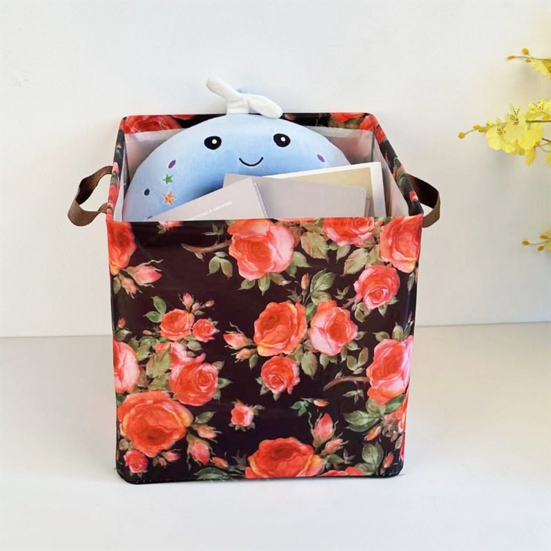 油画可折叠收纳箱牛津布杂物衣物收纳箱储物大容量玩具布艺收纳箱