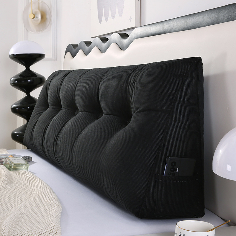 厂家床头靠垫三角大靠背简约软包床上护腰靠枕纯色沙发靠背垫