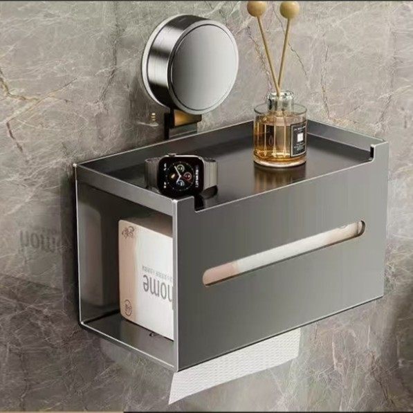 跨境吸盘卫生间纸巾盒洗手间浴室免打孔厕所置物架壁挂抽纸厕纸架