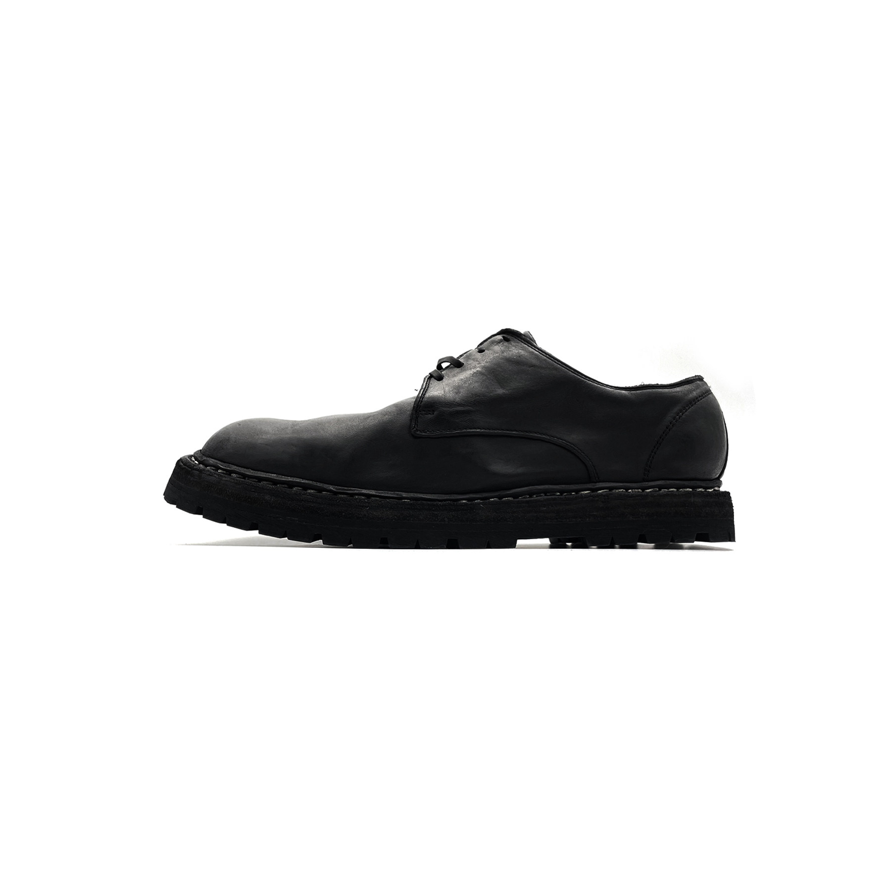 【现货】Guidi 9920VN 黑色挪威缝系带德比皮鞋 休闲皮鞋男女同款