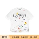 现货 T恤 Lanvin Gallery 白色泼墨LOGO短袖 Dept. 男女同款