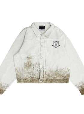 【现货】Enfants Riches DéprimésERD人像印花做旧牛仔夹克外套