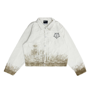 【现货】Enfants Riches DéprimésERD人像印花做旧牛仔夹克外套