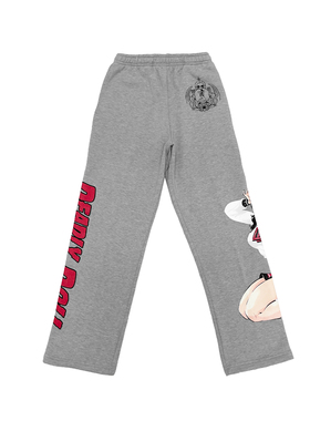 【现货】Deadly Doll 灰色啦啦队女郎漫画运动长裤 男女同款