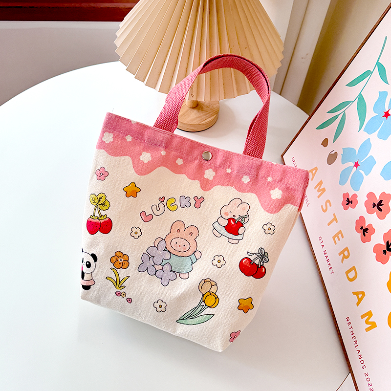 原创~手绘兔子学生装书装饭盒