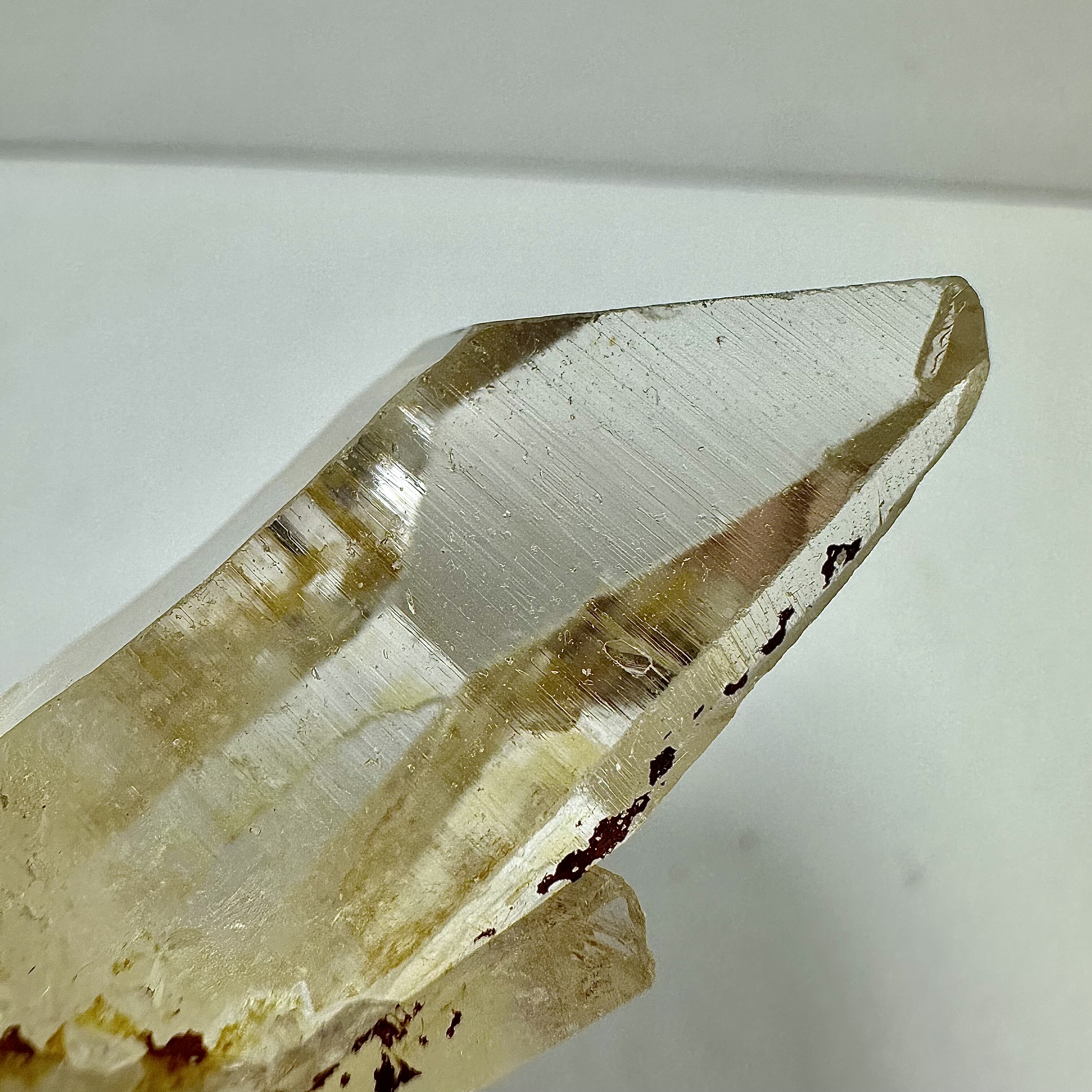 天然喜马水晶黄金喜马高频高能水晶15x20x42mm 18.8g