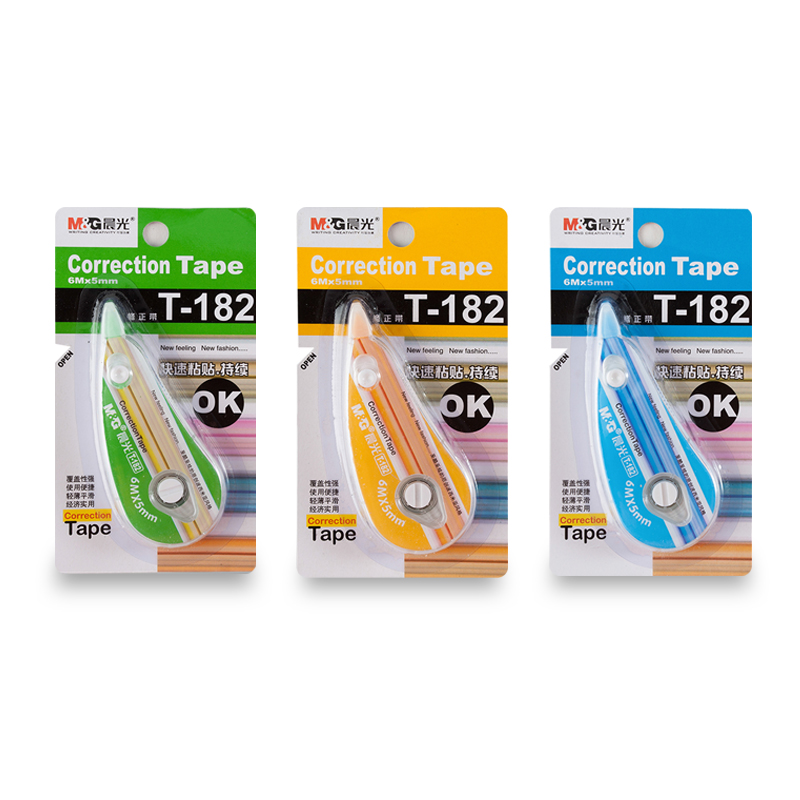 晨光T-182修正带6米修正带学生涂改带学习用品6mx5mm改错带