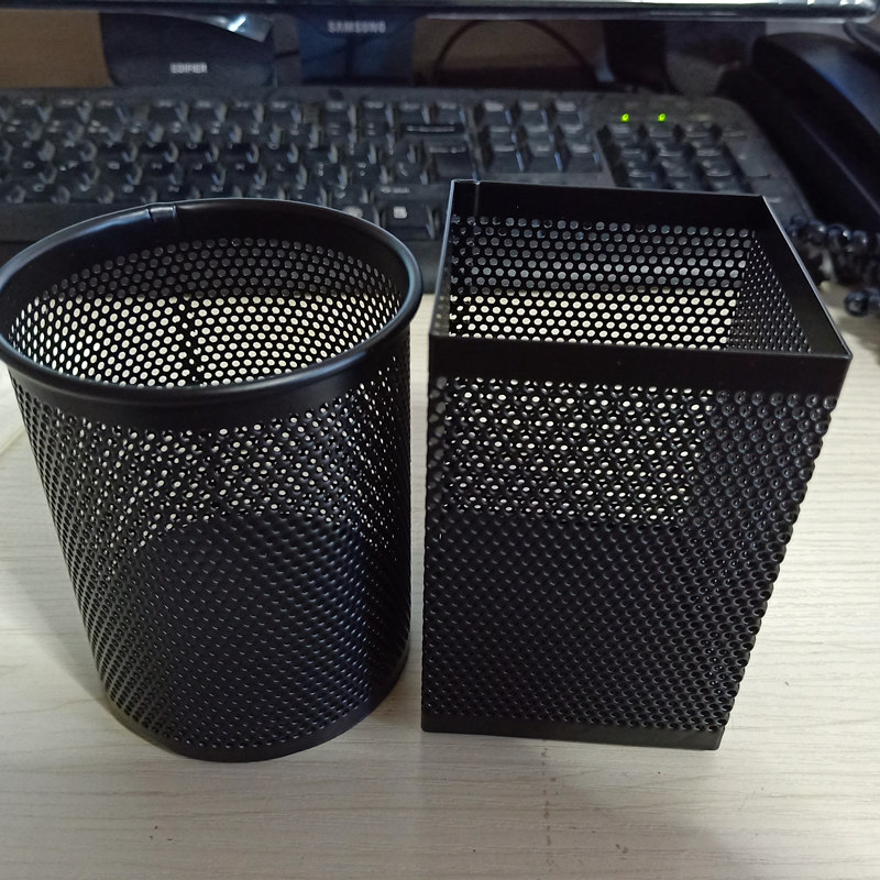 晨光98401/98403办公用时尚多功能铁制桌上网状圆型笔筒方