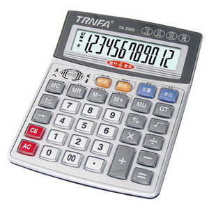 信发12位语音计算器TA-3300办公财务2080多功能数字发音日期闹铃
