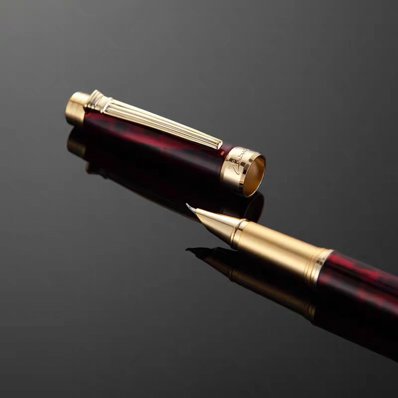 毕加索917玛瑙红钢笔商务签名笔书法笔钢笔弯尖美工书法练字暗尖