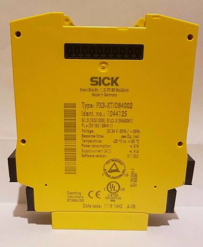 德国sick安全继电器FX3-XTIO84002订货号: 1044125询价
