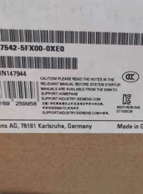 原装PLC西门子S7-1500通信处理器CP1542-5模块6GK7542-5FX00-0XE0