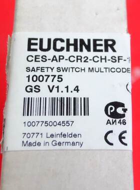 Euchner 100775 安士能全新安全传感器 CES-AP-CR2-CH-SF-100775