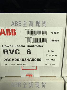 abb功率因数控制器 RVC-12、RVC-10、RVC-8 、RVC-6 原装现货询价