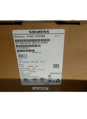 6SL3210-5BB22-2UV0西门子V20 2.2kW/11A 无 滤波器 1AC，FSC原装