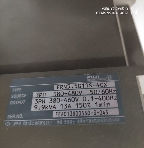 富士变频器FRN5.5G11S-4CX实物图5.5KW380V 89成新包好询价