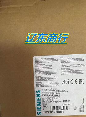 ！西门子软启全新原装 3RW3014-1BB14现货现发询价