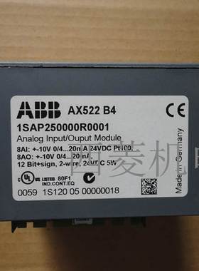 ABB PLC AC500 AX522 B4 8AI/8AO模拟量模块1SAP250000R0001询价
