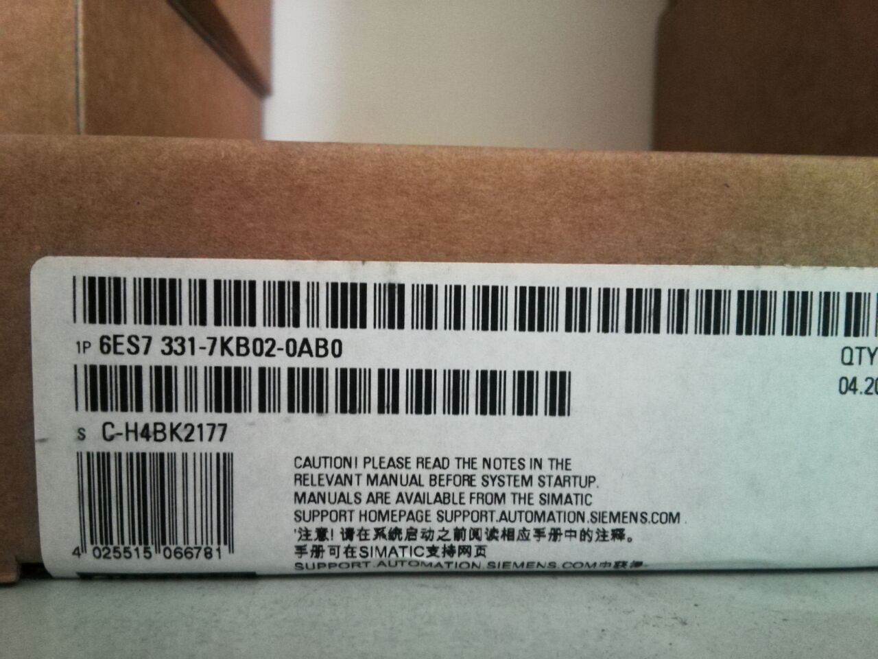 西门子PLCS7-300模拟量输入模块模组6ES7 331 6ES7331-7NF00-0AB0