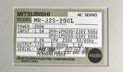 三菱驱动器MR-J2S-10CL,MR-J2S-20CL,MR-J2S-40CL,MR-J2S-60C询价