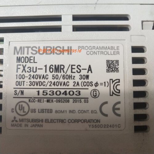 FX3U-16MR/ES-A三菱PLC原装拆机质量保证配件齐全已经测询价