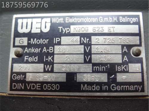 原装德国WEG万高减电机KGOG623ET200W 速20速0V 比38WEG.1询价