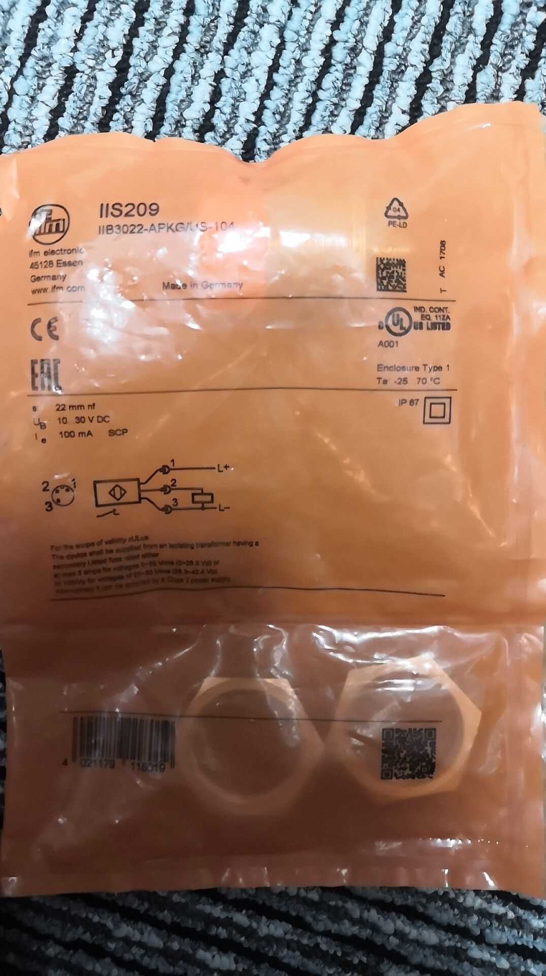 @IFM易福门电感式传感器IIS209现货询价