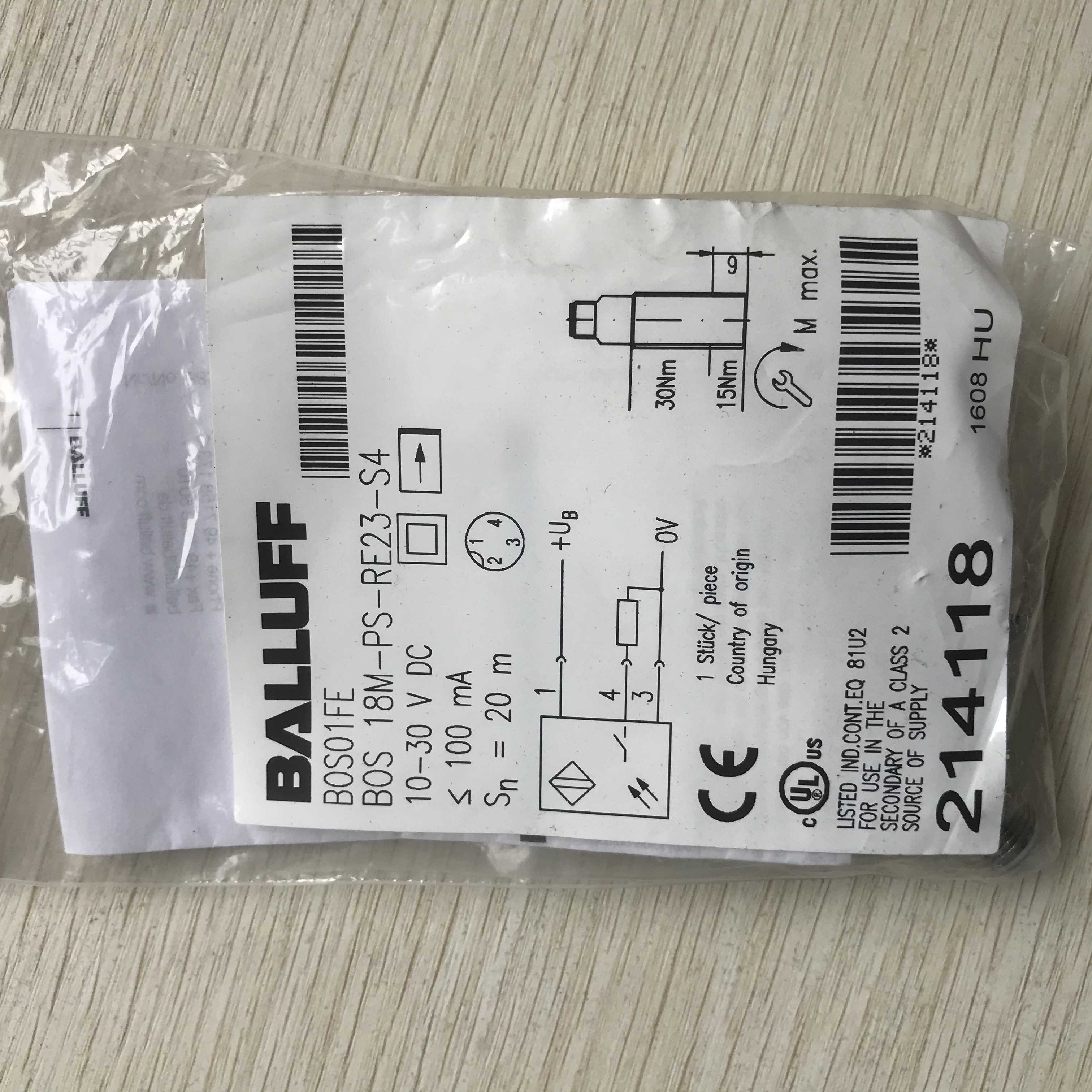 BOS01FE BOS 18M-PS-RE23-S4 全新原装 巴鲁夫 实物照片询价