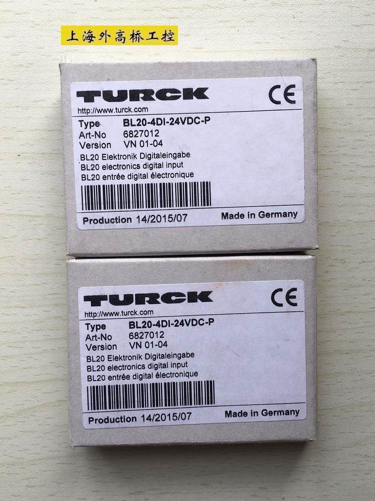 $德国图尔克TURCK模块 BL20-4DI-24VDC-P 6827012询价