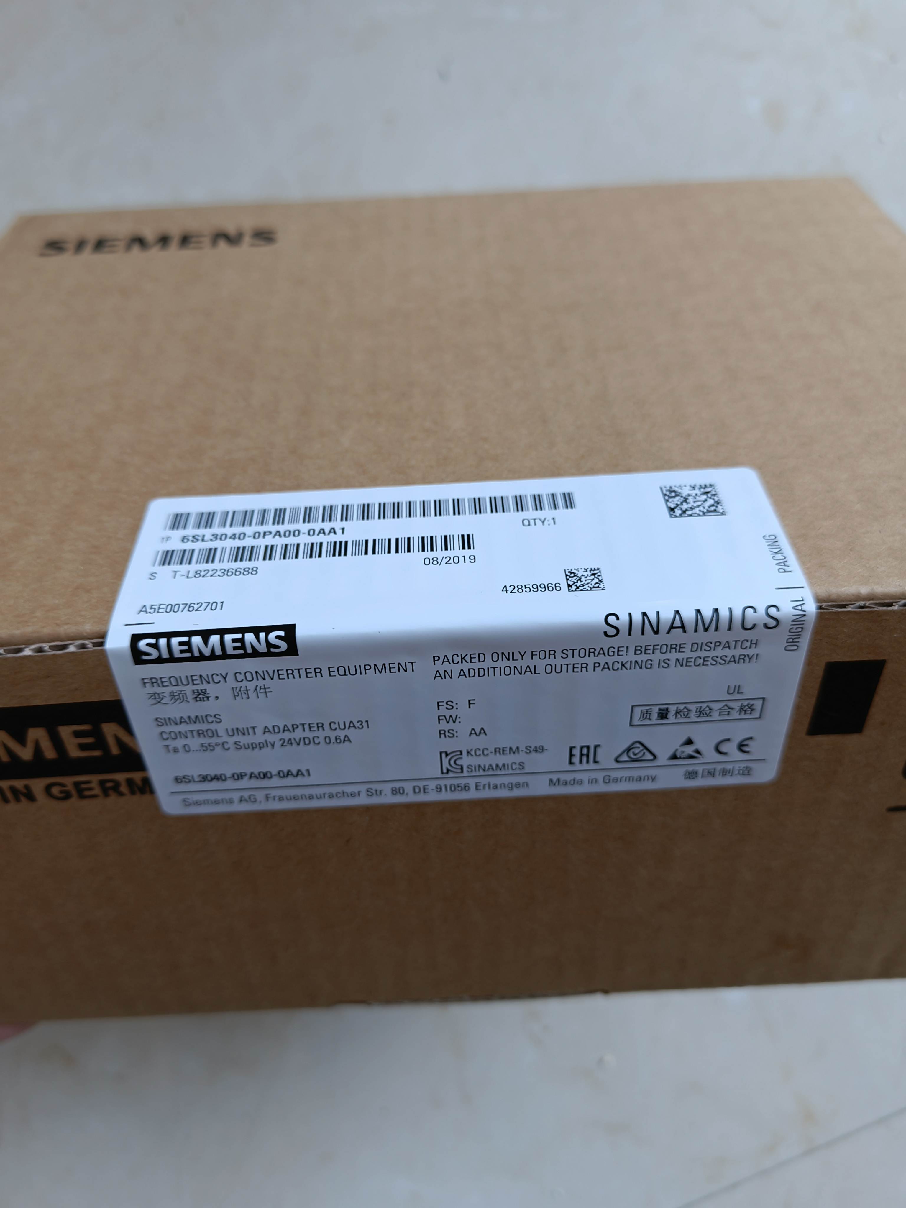 全新原装未拆封西门子CU310-2 DP伺服控制器6SL3040-1LA00-0AA0询