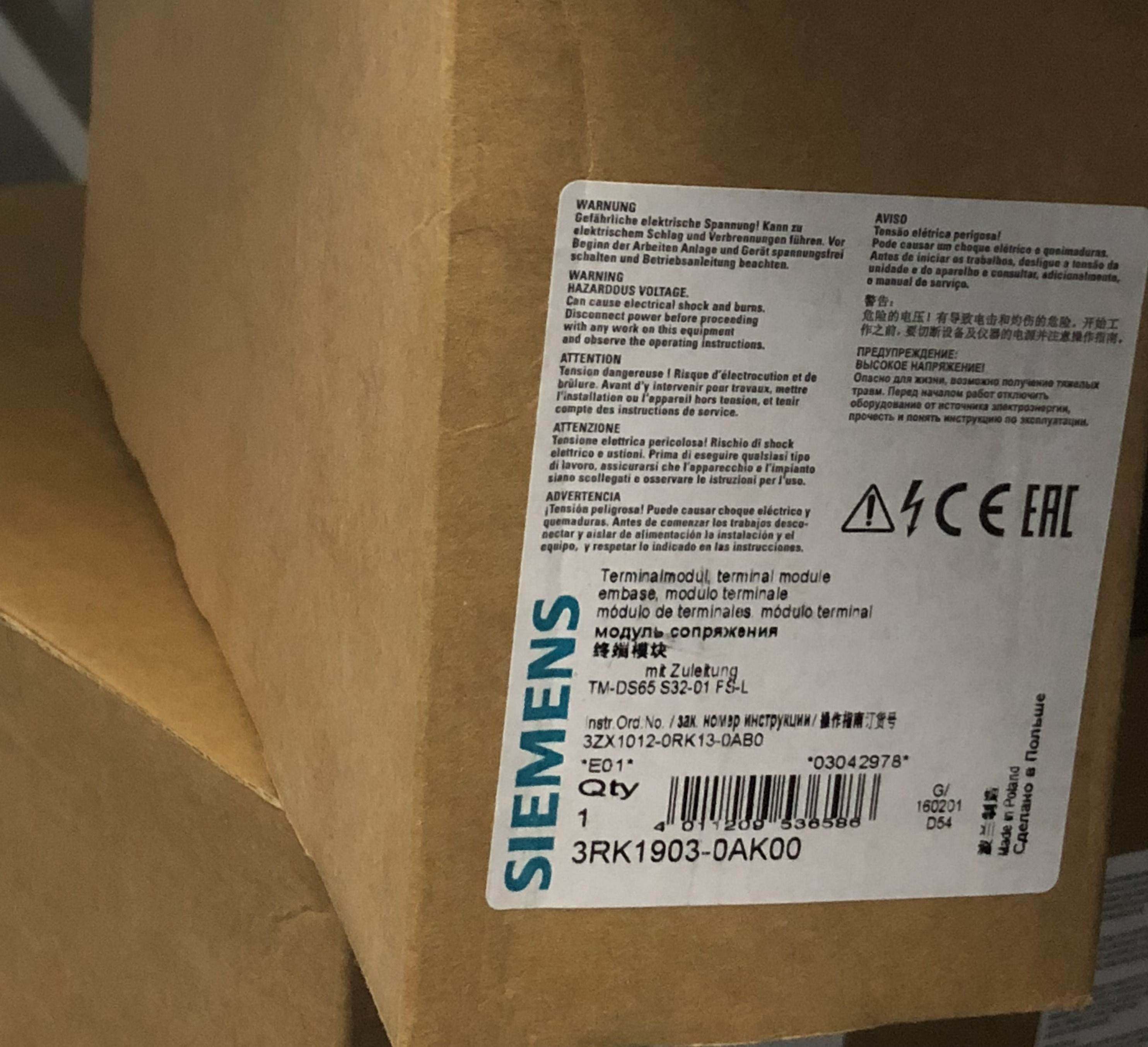 【全新】原装SIEMENS（西门子）3RK1903-0AL10终端模块询价