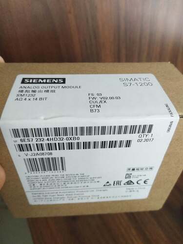 西门子6ES7232-4HD32-0XB0SM1232模拟量输出模块6ES72324HD320XB0