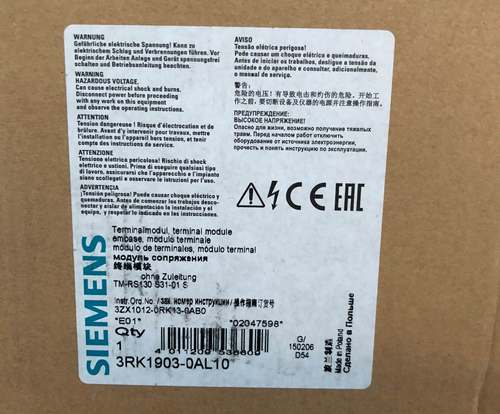 3RK1903-0AA00 TERMINAL MODULE FOR ET 200S PMD询价