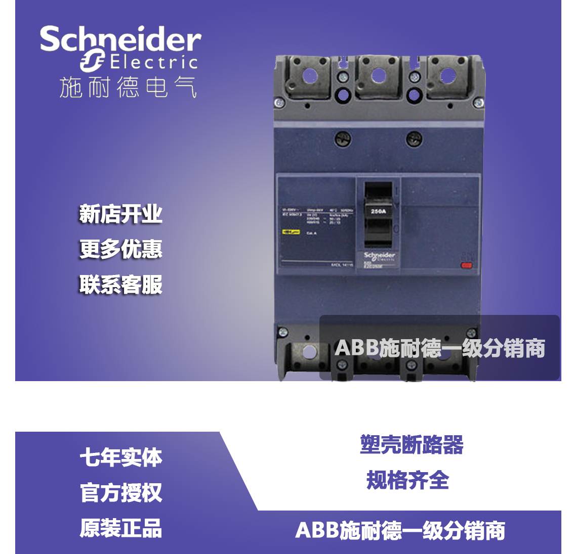 【原装正品】施耐德 塑壳断路器 EZD100 3P 100A EZD100E3100N询