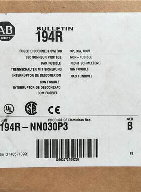 AB罗克韦尔接触器194R-NN030 P3 AB B版本 30A 600V现货实拍询价