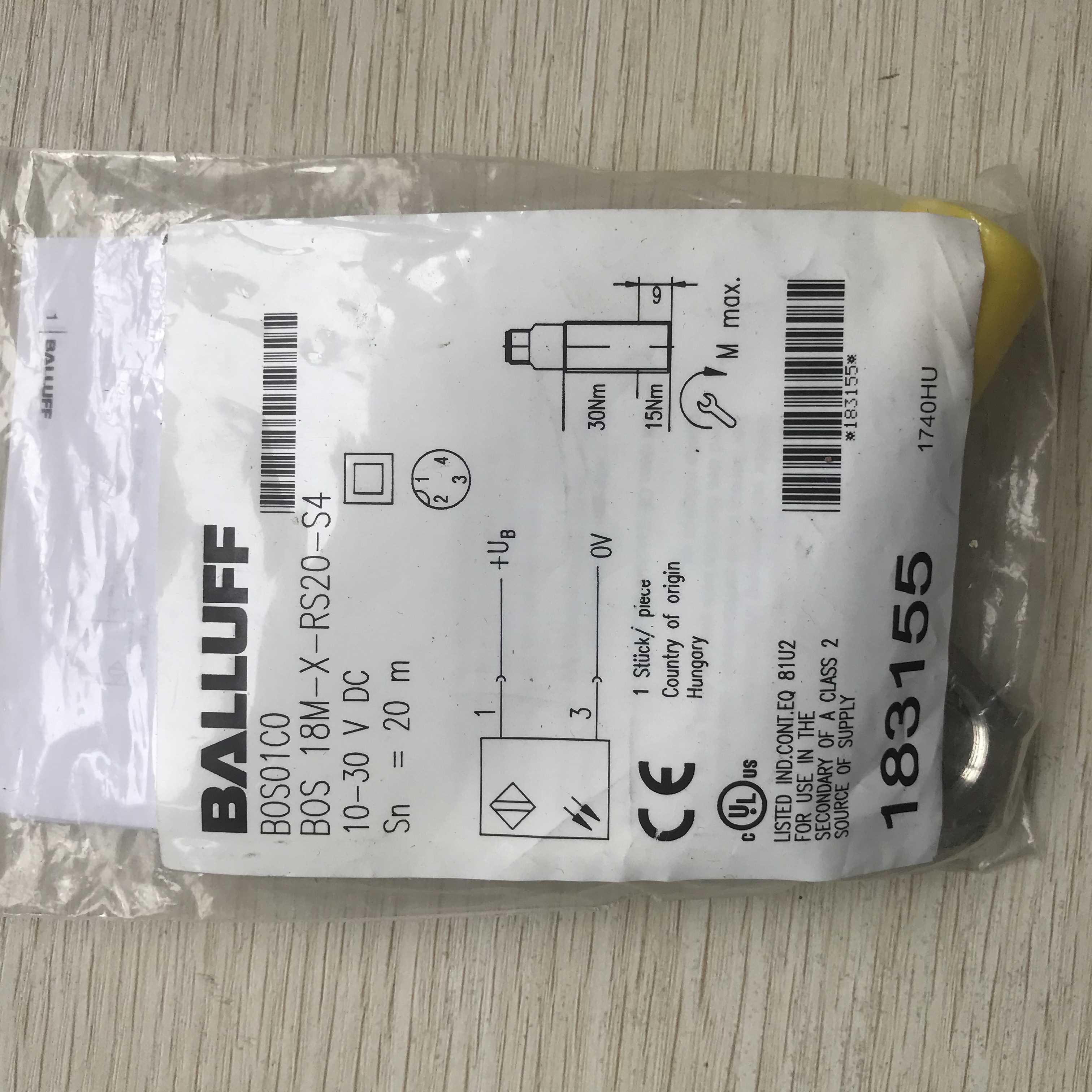 BOS01C0 BOS 18M-X-RS20-S4 全新原装 巴鲁夫 实物照片询价