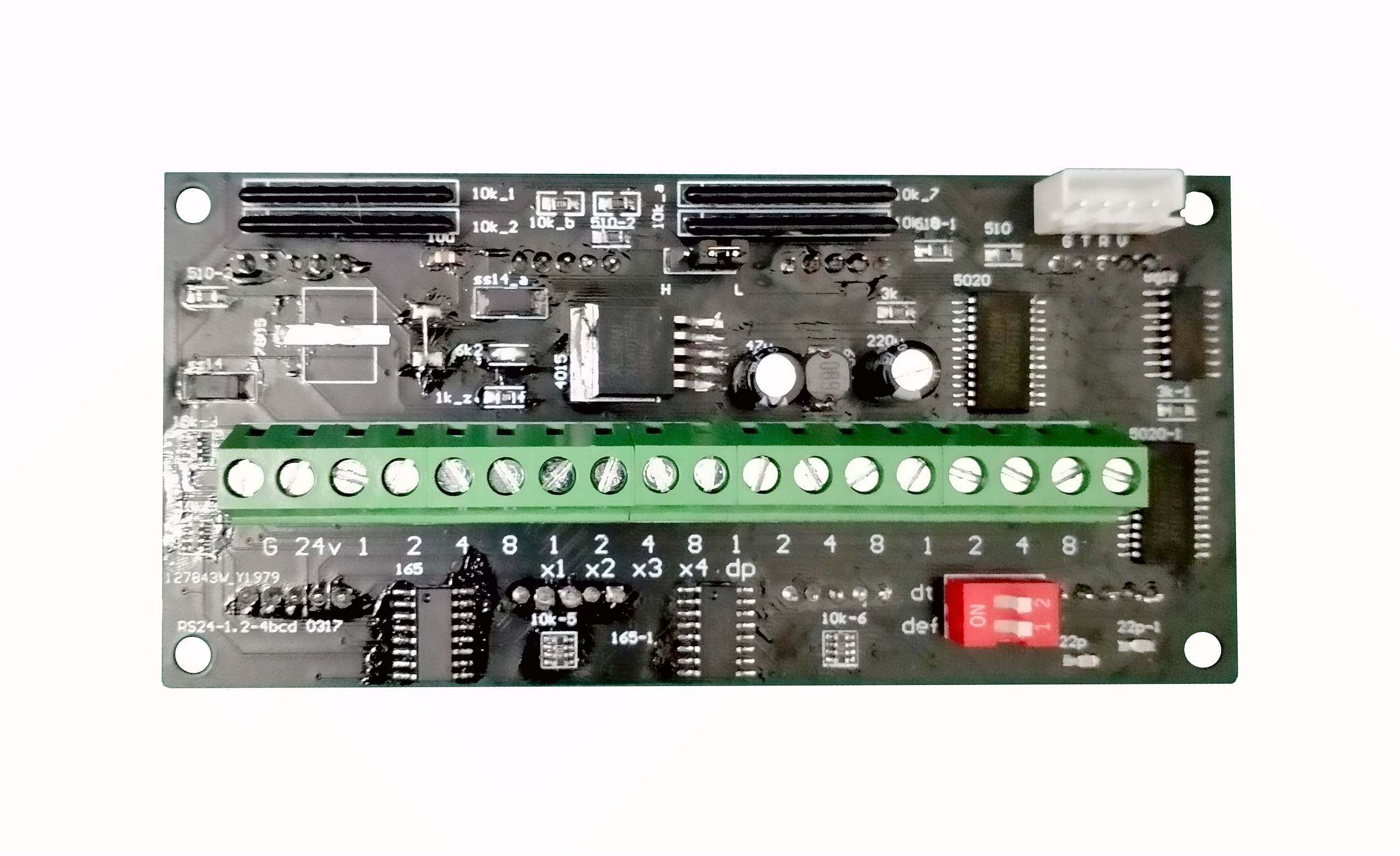 24V 8421BCD码0.8-12寸位选锁存数字led4位数码管模块PLC日升电子