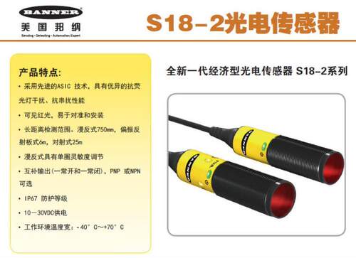 S18-2VPFF75-Q5邦纳B
